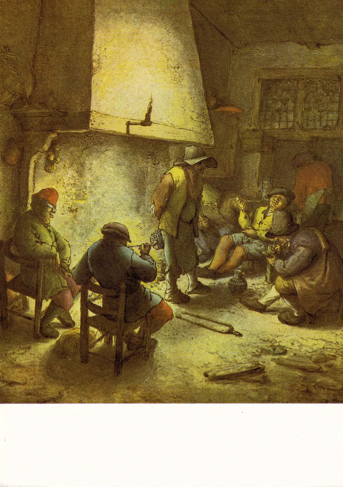 Adrian van Ostade - Rauchende Bauern am Kamin (Kunstsammlung zu Weimar), , Deutschland